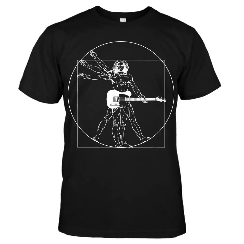 Davinci Man & T-Type Guitar T-Shirt