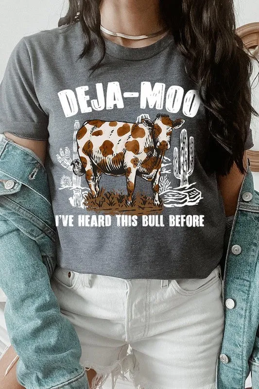 Deja Moo I've Heard this Bull Before Western Graphic T-shirt