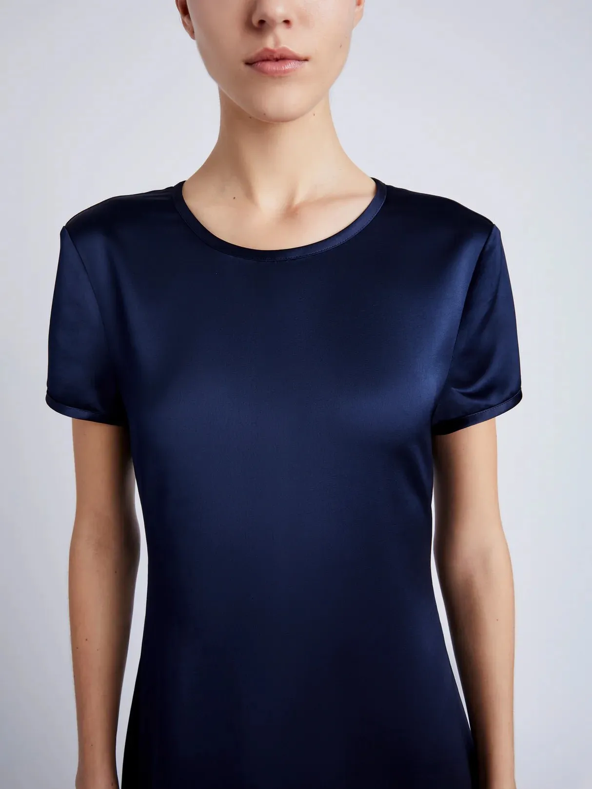 DELPHINE DRESS IN SATIN