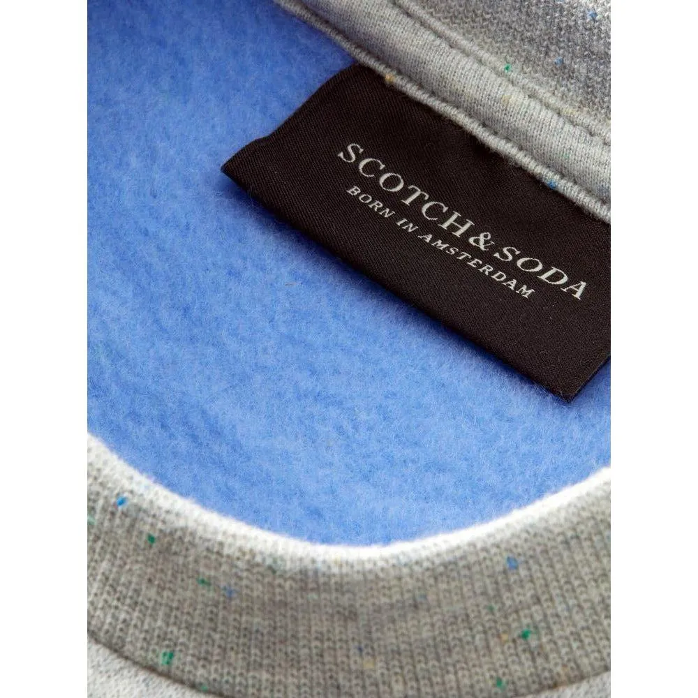 Double Faced Sweatshirt With Artwork - Grey Melange