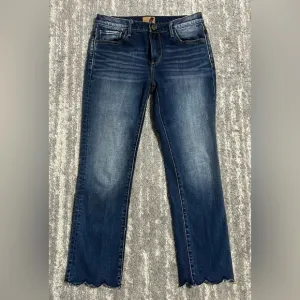 Driftwood Candace Jeans Womens Sz 27 Cropped Blue Denim Scalloped Hem Medium Wsh