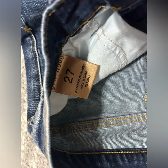 Driftwood Candace Jeans Womens Sz 27 Cropped Blue Denim Scalloped Hem Medium Wsh