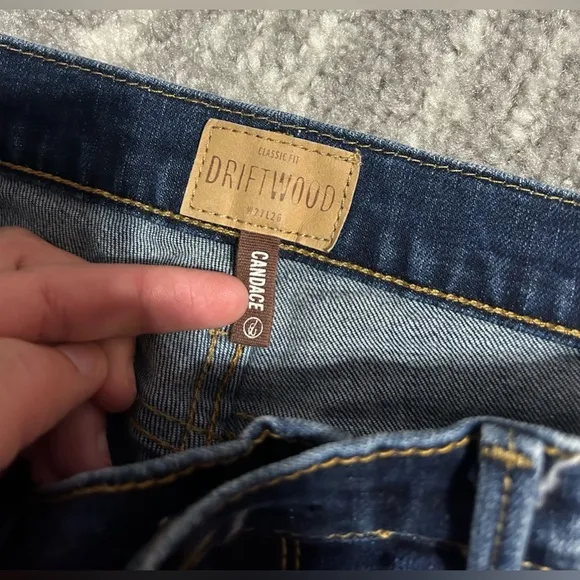 Driftwood Candace Jeans Womens Sz 27 Cropped Blue Denim Scalloped Hem Medium Wsh