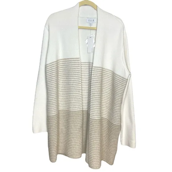 Elle long open cardigan size L