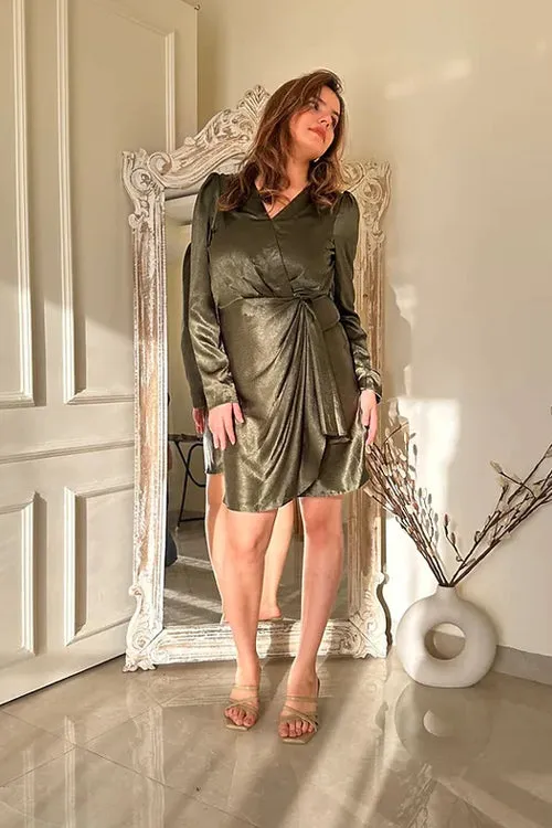 Emily Formal Olive Dress