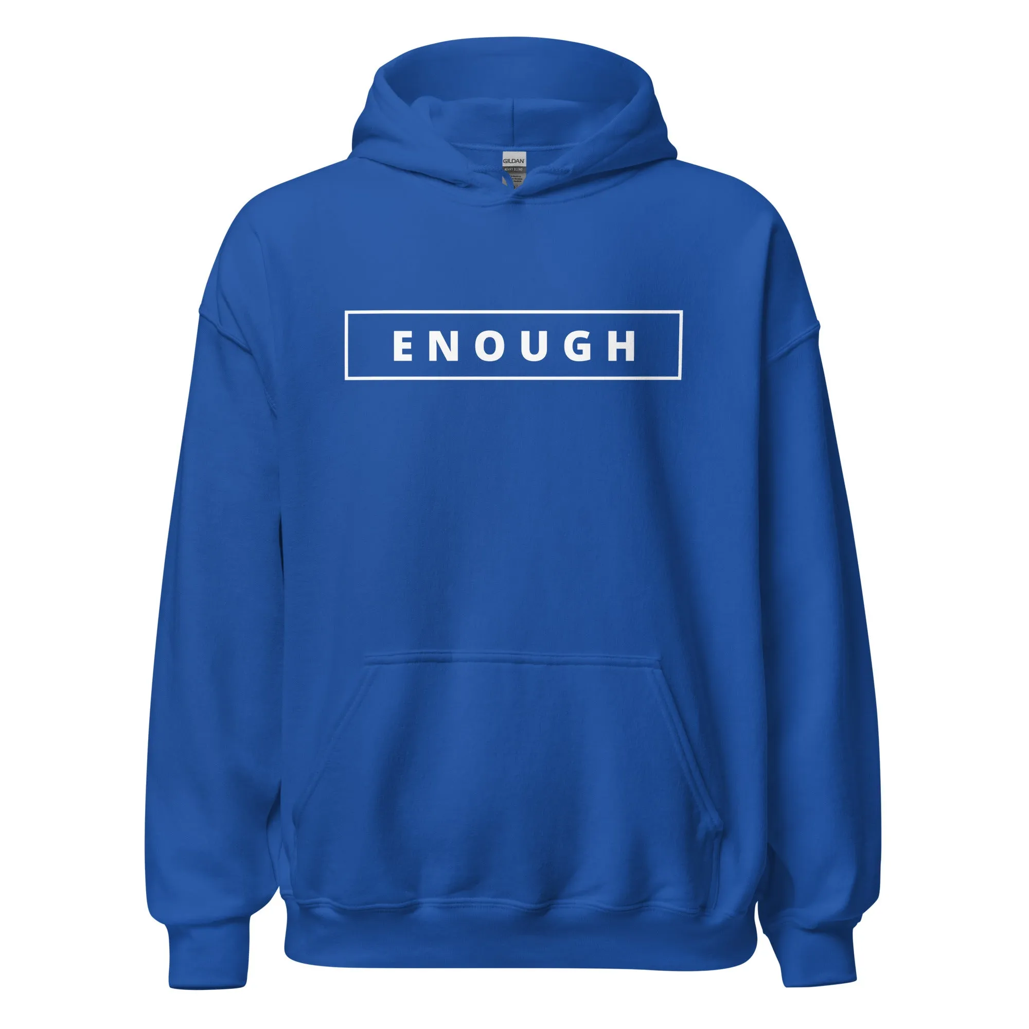 ENOUGH Positivity Motivational Mental Health Message Hoodie for Men