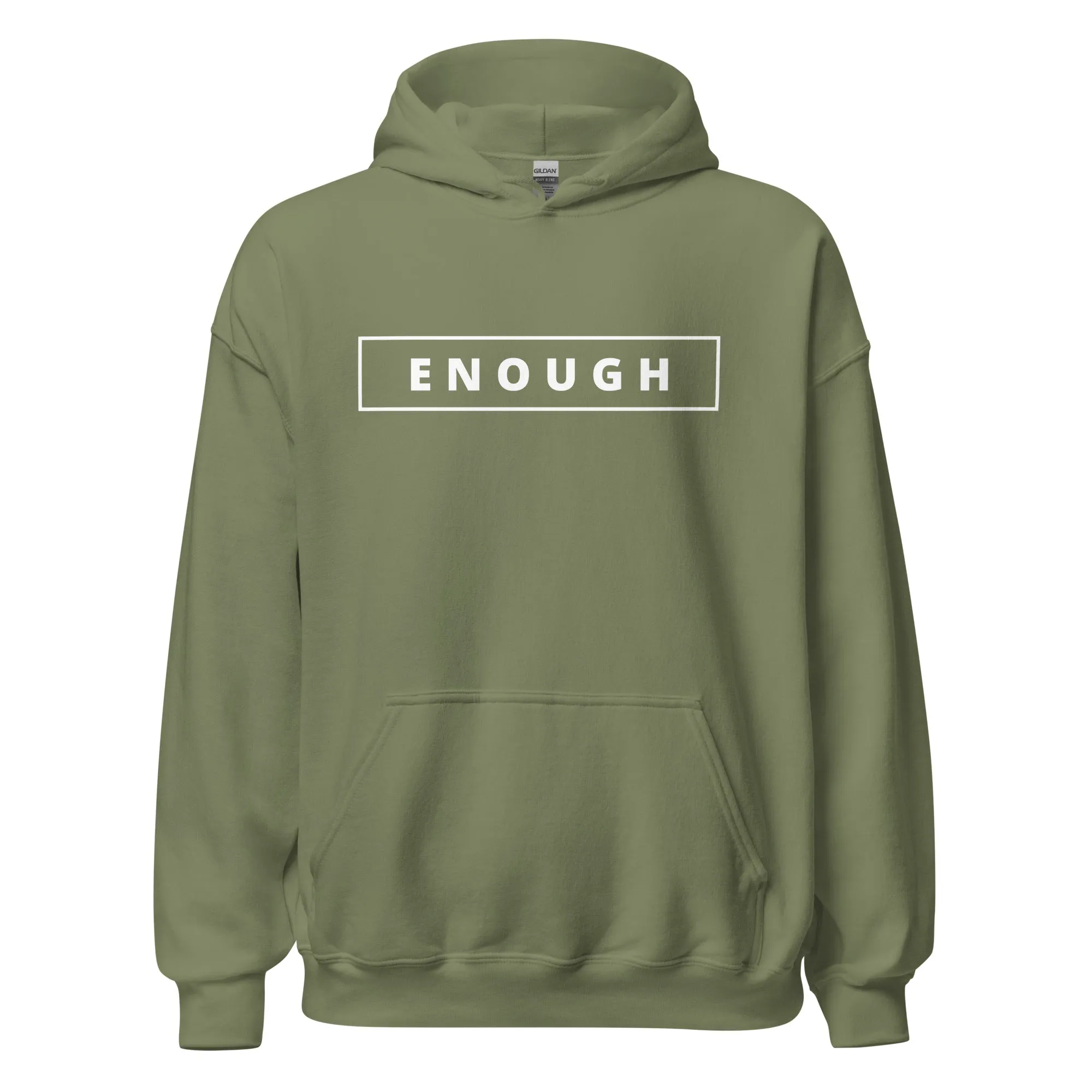 ENOUGH Positivity Motivational Mental Health Message Hoodie for Women