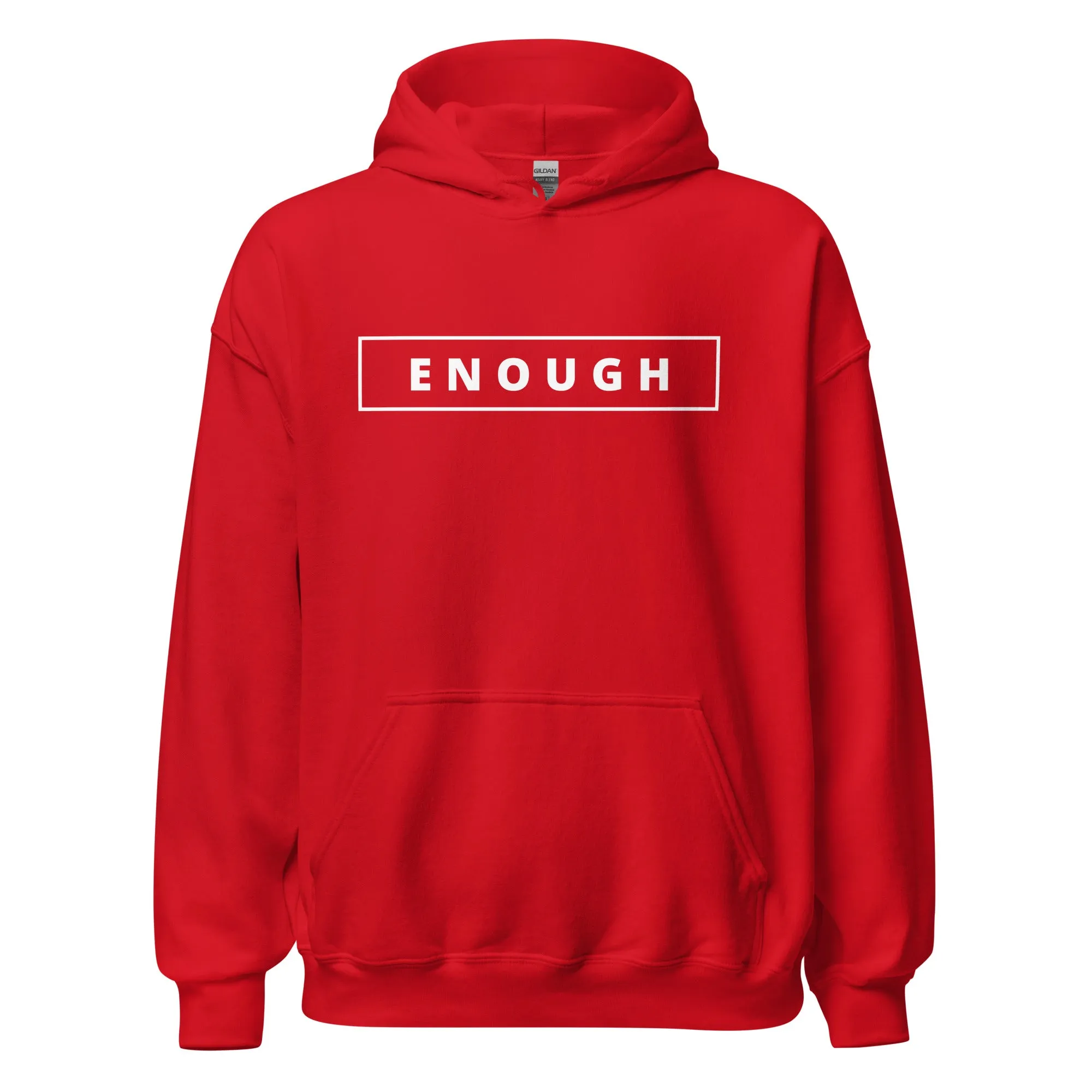 ENOUGH Positivity Motivational Mental Health Message Hoodie for Women