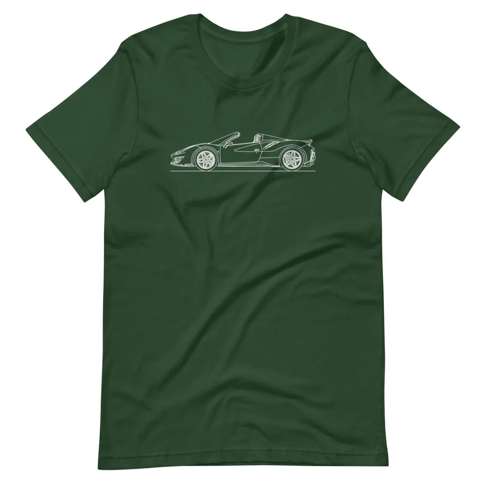 Ferrari 488 Pista Spider silhouette T-shirt