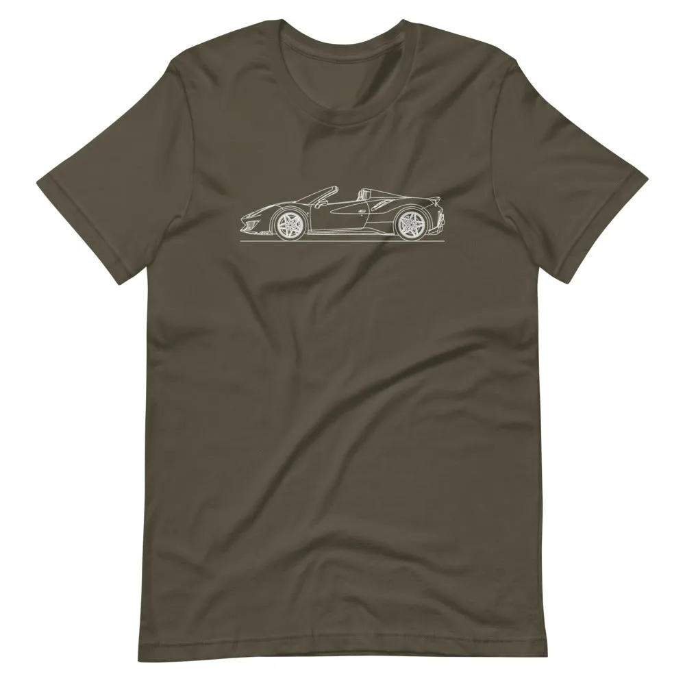 Ferrari 488 Pista Spider silhouette T-shirt