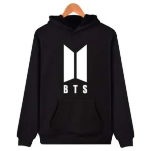 Fleece Cotton BTS Hoodie For Women Black 299