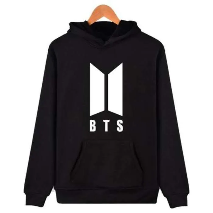 Fleece Cotton BTS Hoodie For Women Black 299