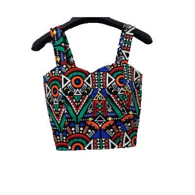 Floral Crop Top Women Camisole Dill Tank Top Female Cropped Tops Women's Black Cami Short Tops Vest Cropped Mothers