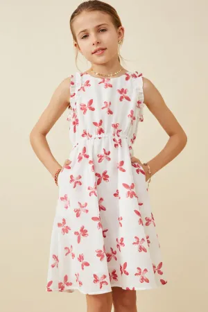 Floral Print Ruffled Tank Dress