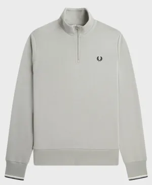 Fred Perry M3574 Half Zip Sweathshirt R28 Limestone