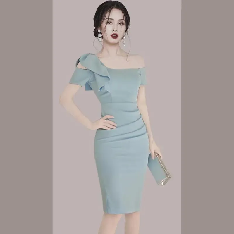 French Slim Bag Hip Slim Dress Dress Female Summer Temperament Ladies Strapless Women's Dress