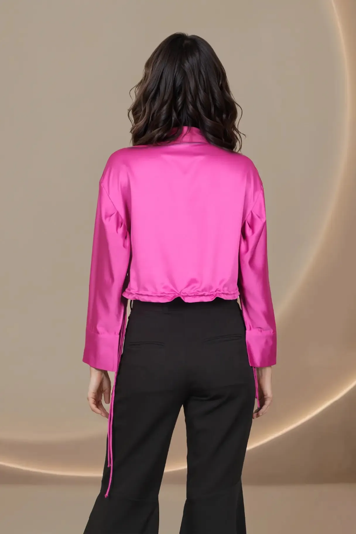 Fuschia Cropped Shirt