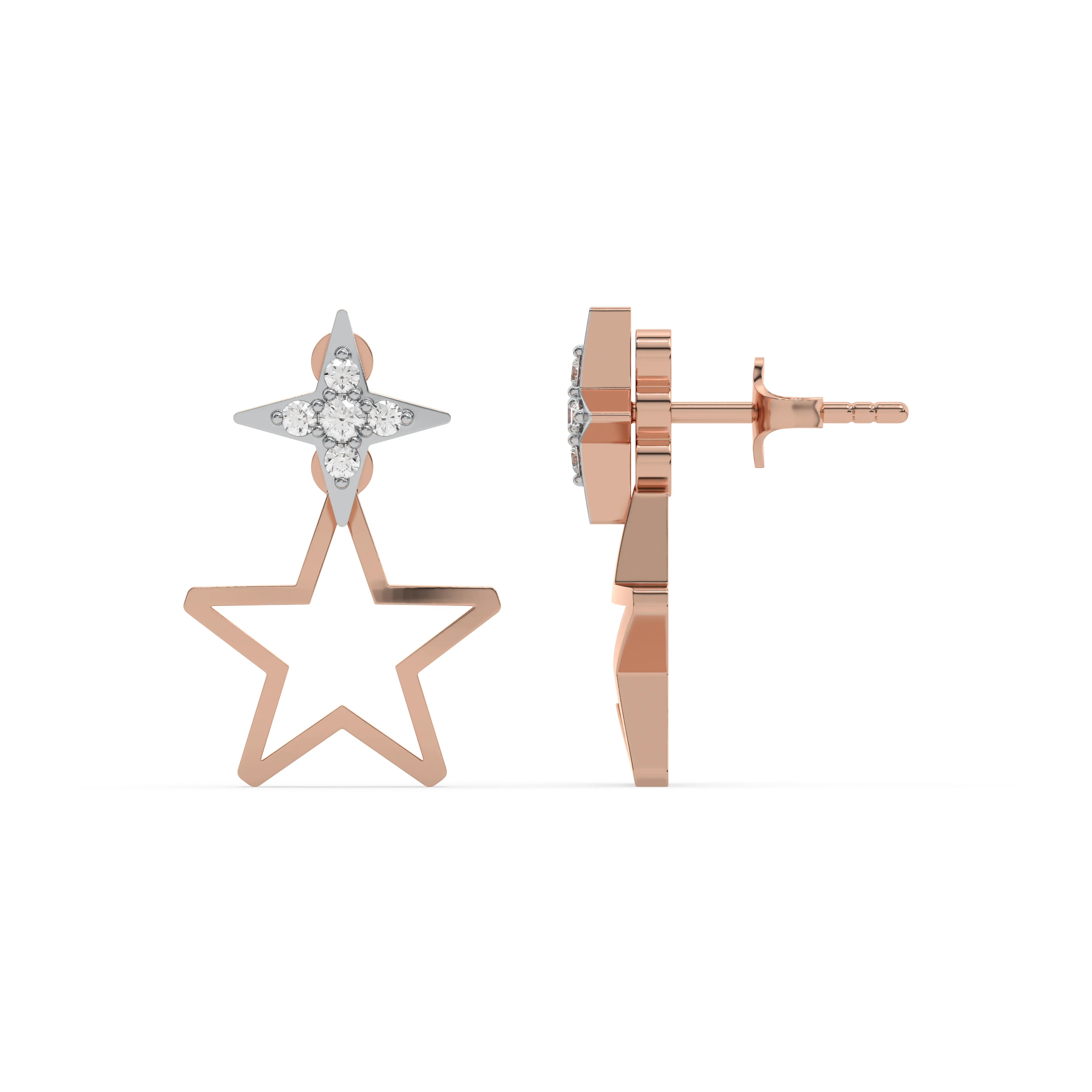 Galaxy Charm Ear Jacket - Lab Grown Diamond Earrings