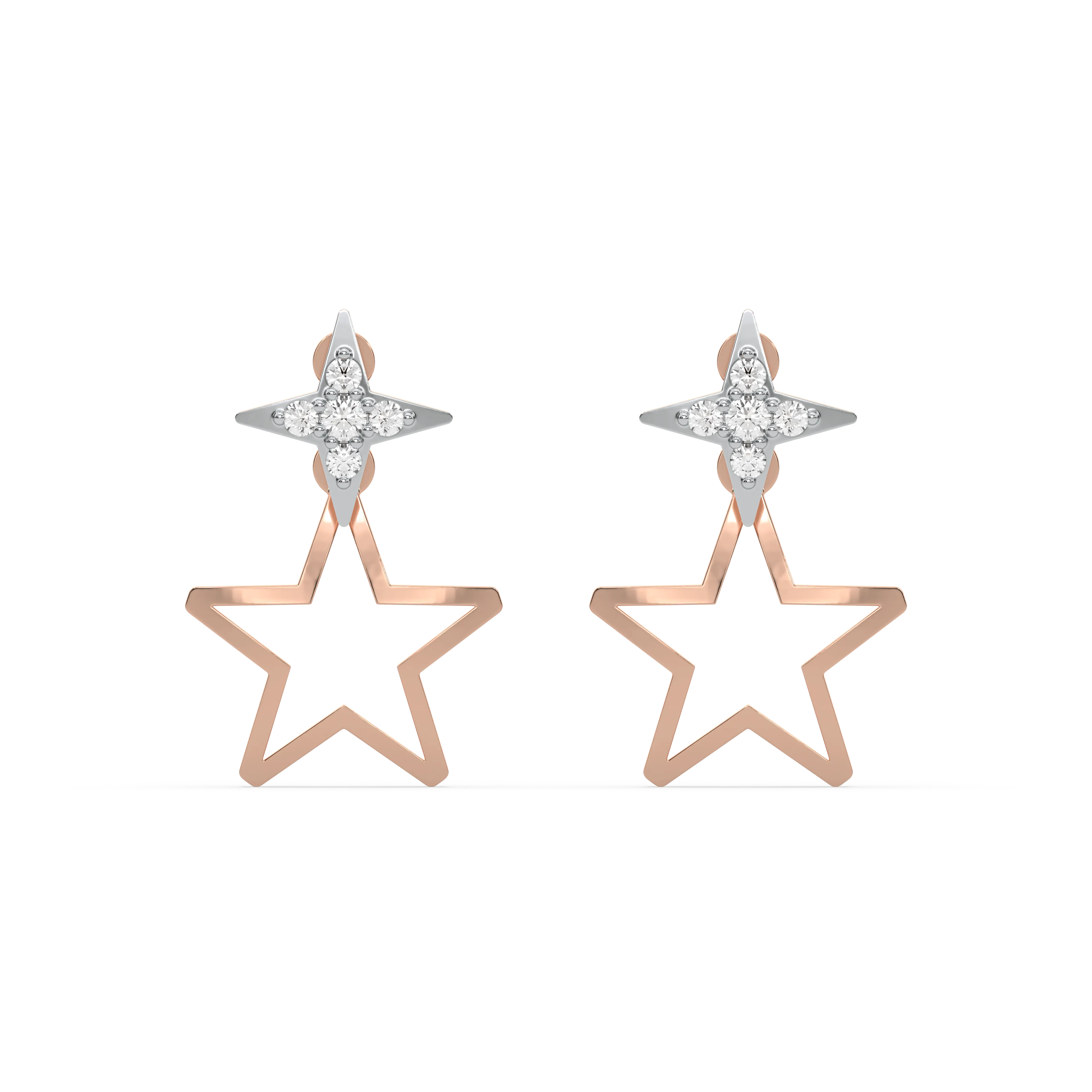 Galaxy Charm Ear Jacket - Lab Grown Diamond Earrings