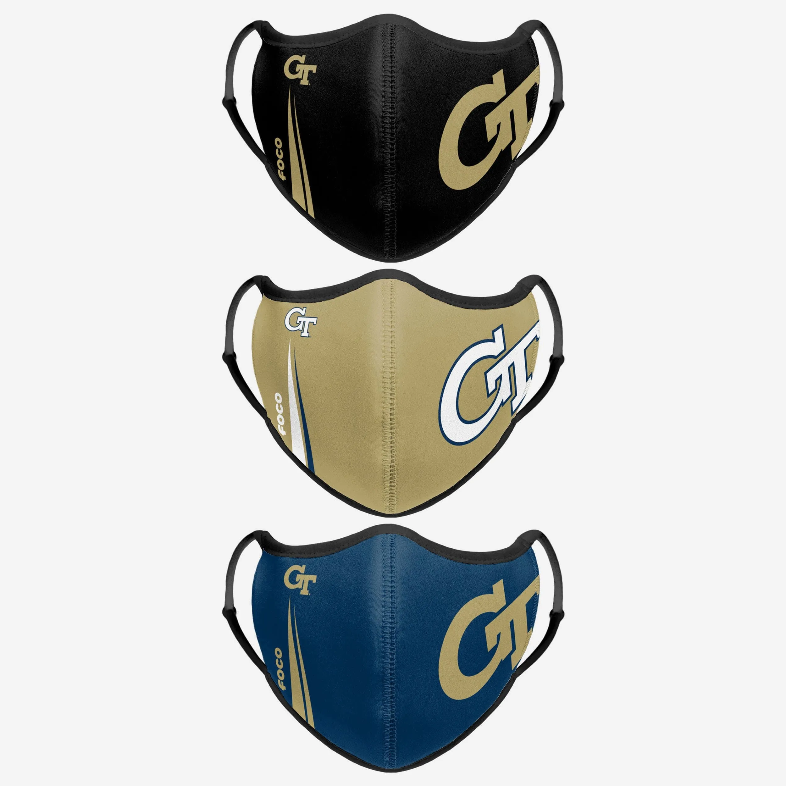 Georgia Tech Yellow Jackets Sport 3 Pack Face Cover