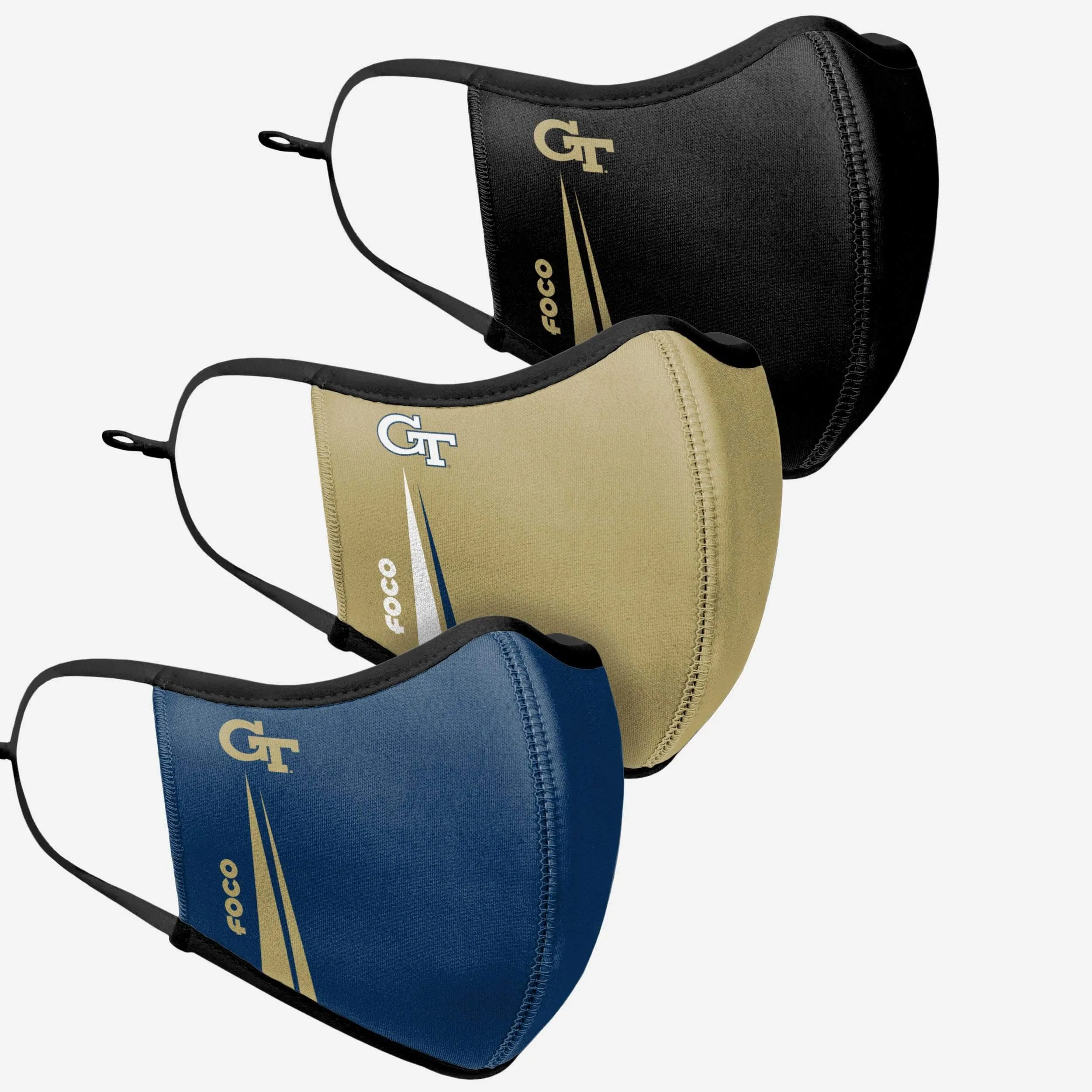 Georgia Tech Yellow Jackets Sport 3 Pack Face Cover