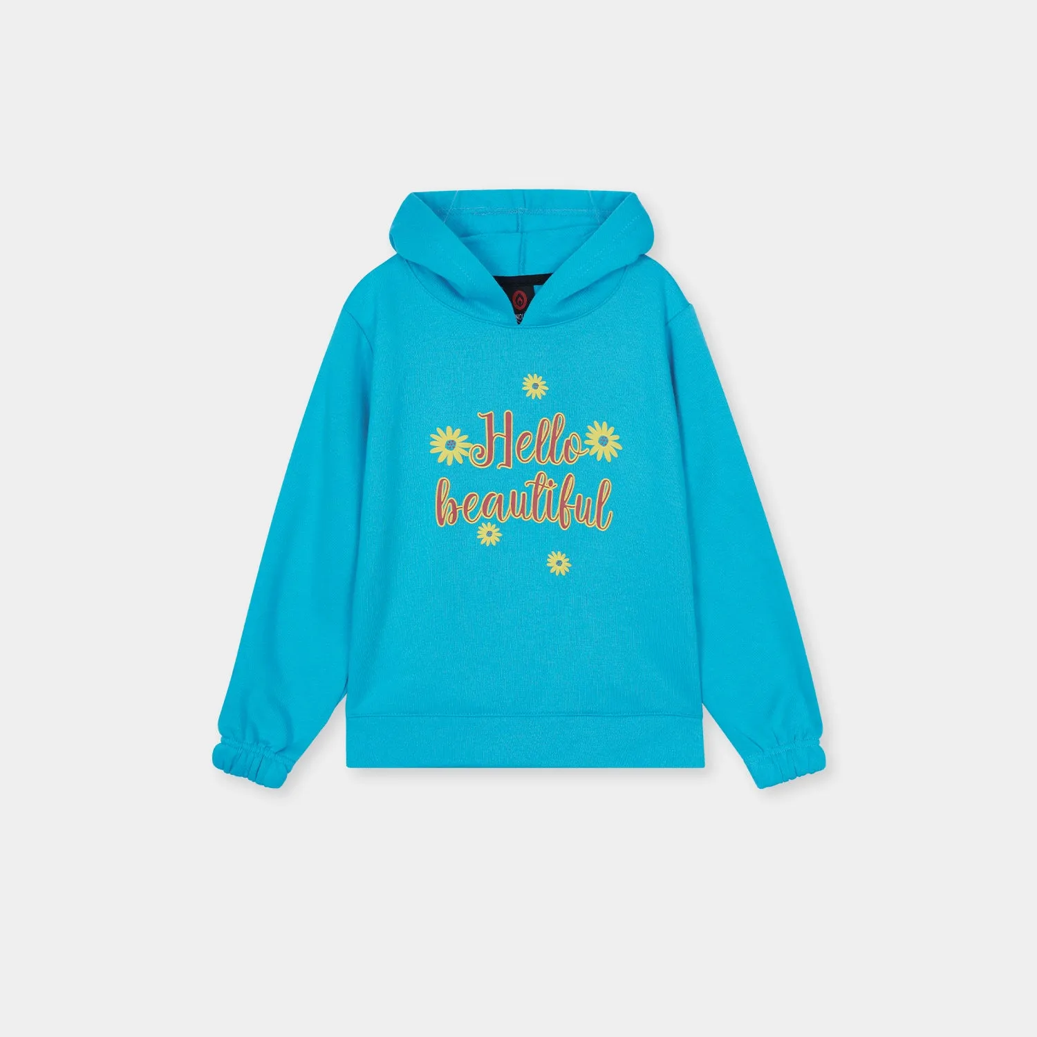 Girls Printed Soft Cotton Fleece Hoodie