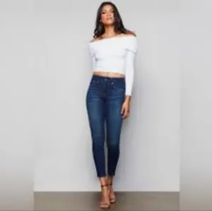 Good American Good Legs Cropped Distressed Skinny Jeans 0/25