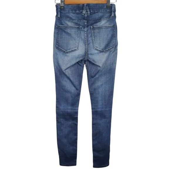 Good American Good Legs Cropped Distressed Skinny Jeans 0/25
