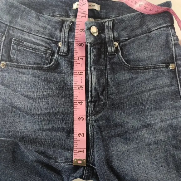 Good American Good Legs Cropped Distressed Skinny Jeans 0/25