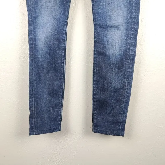 Good American Good Legs Cropped Distressed Skinny Jeans 0/25