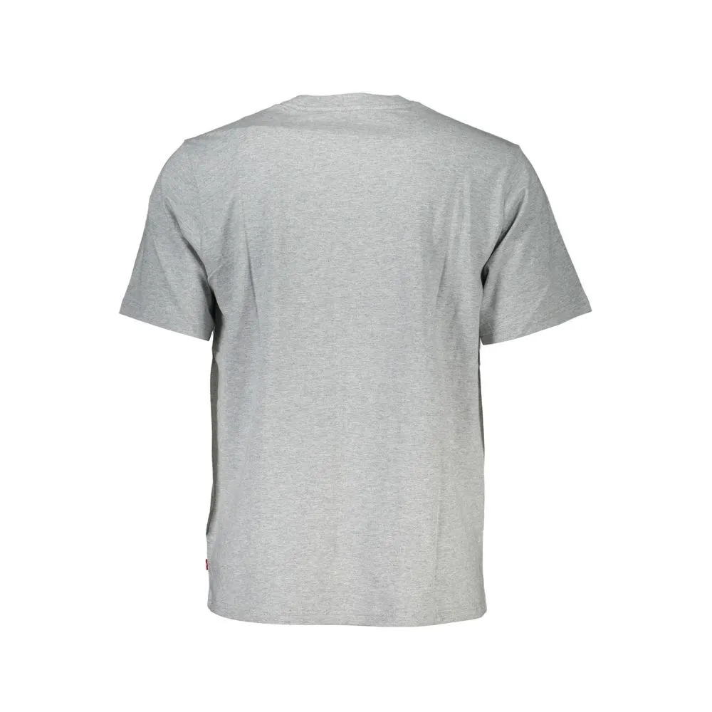 Gray Cotton Men T-Shirt