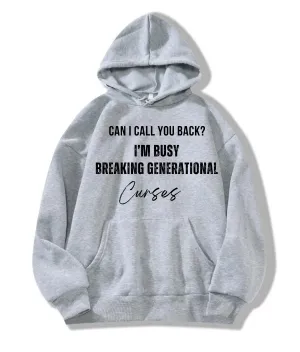 Grey Call You Back Hoodie