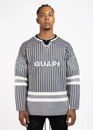 GUAPI Shark Grey Knit Hockey Jersey (Grey)