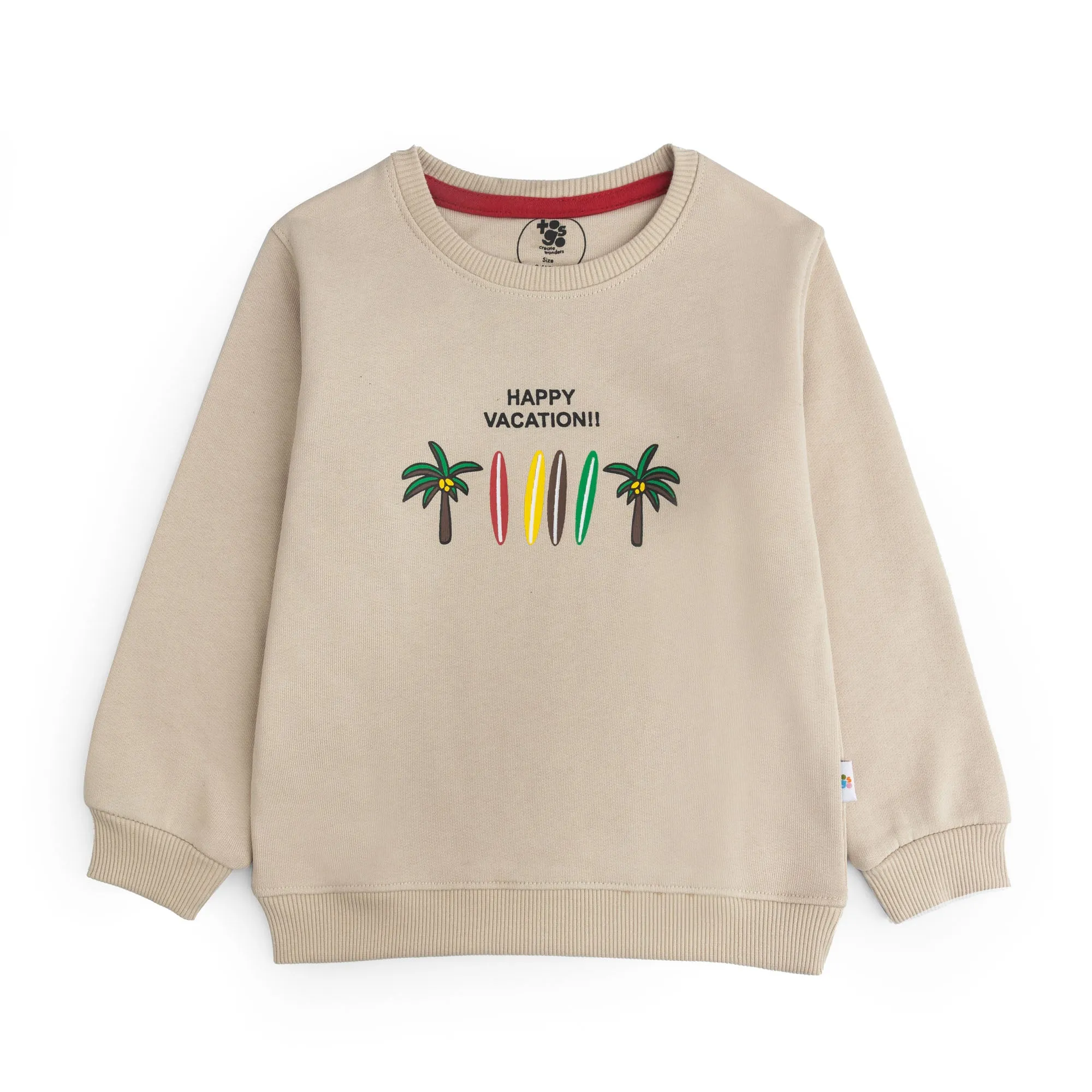 Happy Vacation Graphic Sweatshirt