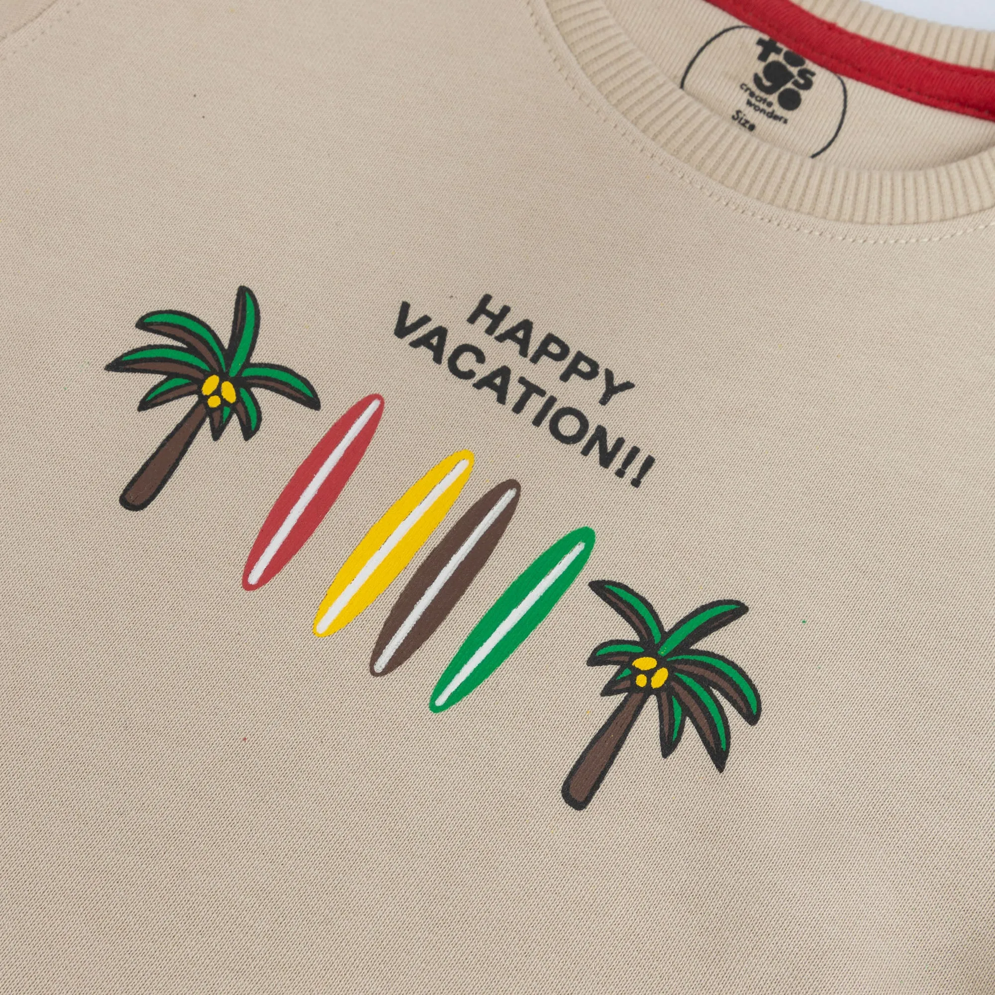 Happy Vacation Graphic Sweatshirt