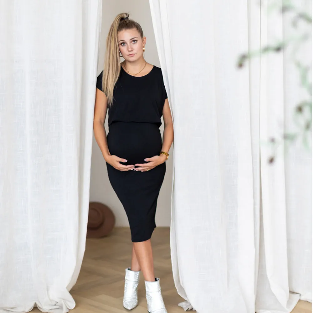 Haven Midi Skirt-Black