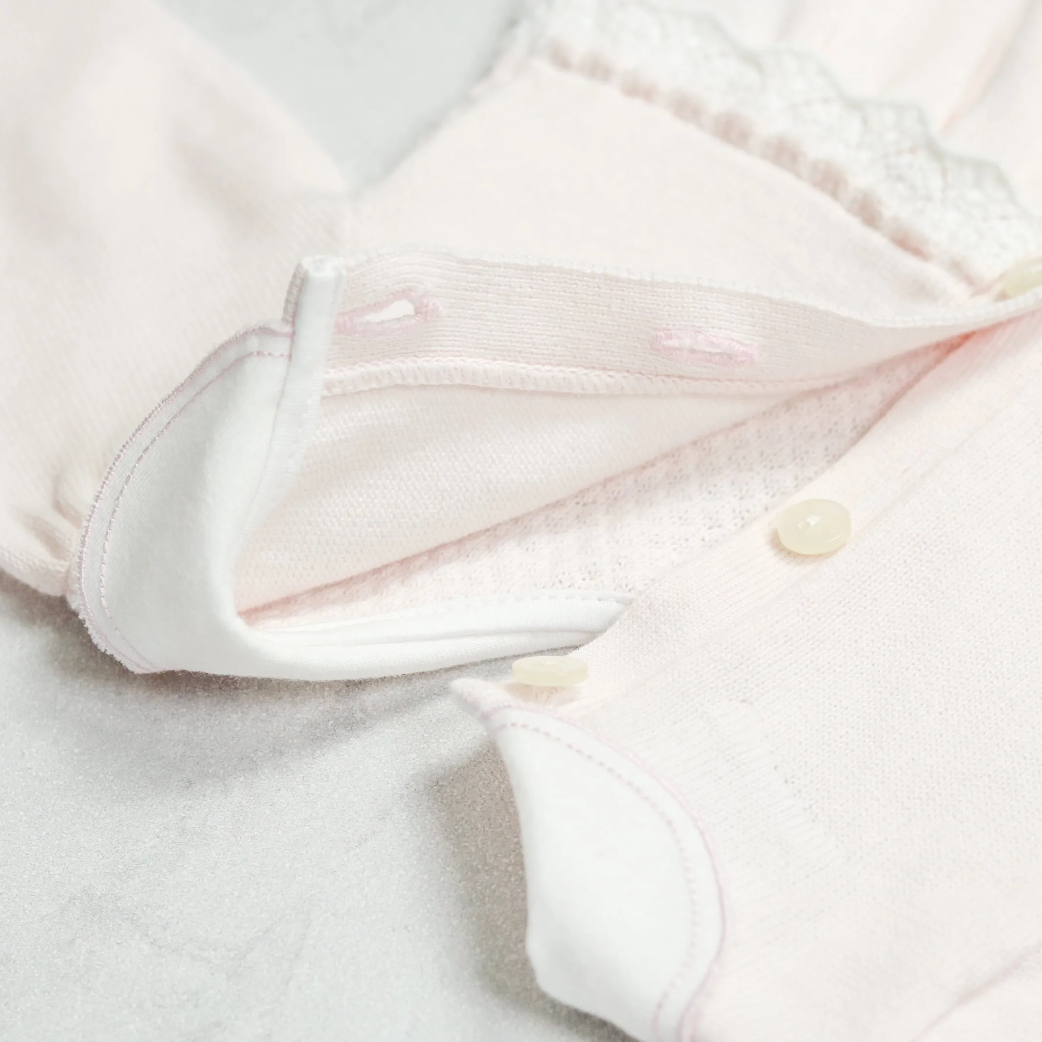Heather Pink Knit Baby Girls Dress and Tights