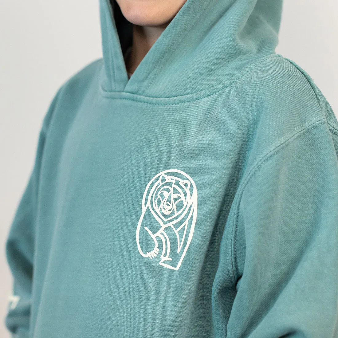 Hey Bear Kids Mint Hoodie