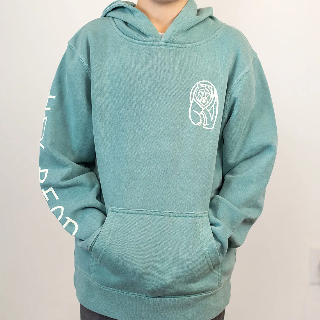 Hey Bear Kids Mint Hoodie