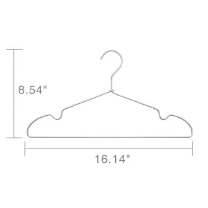 HOUSE DAY Aluminum Alloy Hangers Metal Hangers Non Slip Cloth Hanger Stainless Steel Strong Metal Wire Hangers Clothes Hangers 12 Pack 16.5 Inch,Standard Hangers 6 Silver/6 Light Gold (Mixed Color)