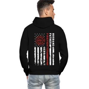 Husband Father Firefighter Hero Gildan Heavy Blend Adult Hoodie (CK3615)