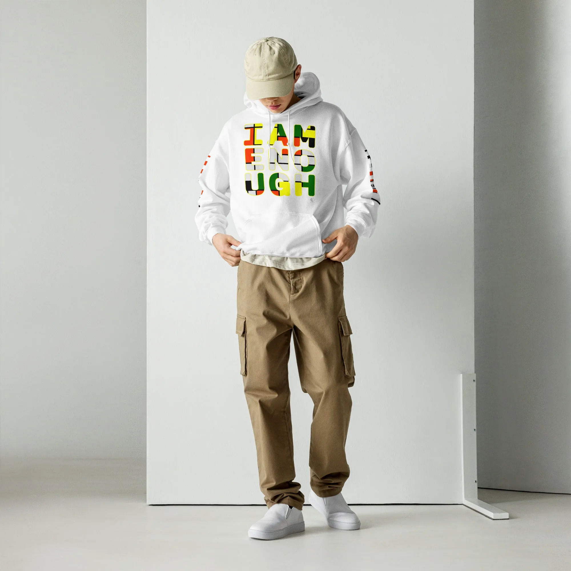 I Am Enough - Printed Sleeves Staple Unisex Hoodie