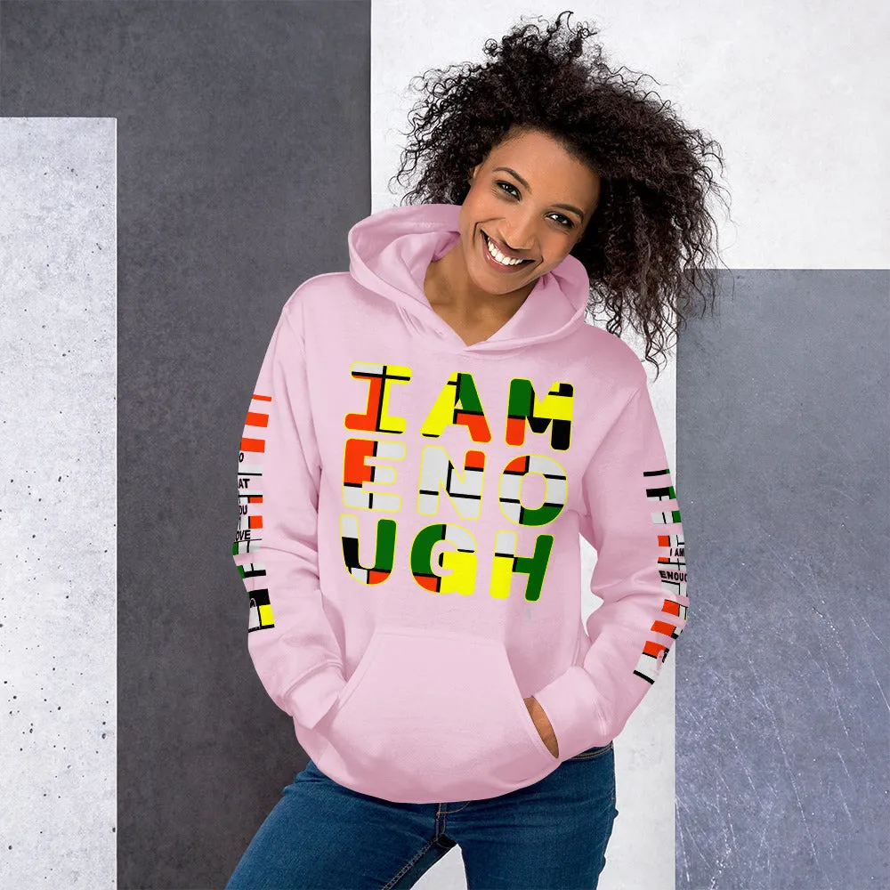I Am Enough - Printed Sleeves Staple Unisex Hoodie