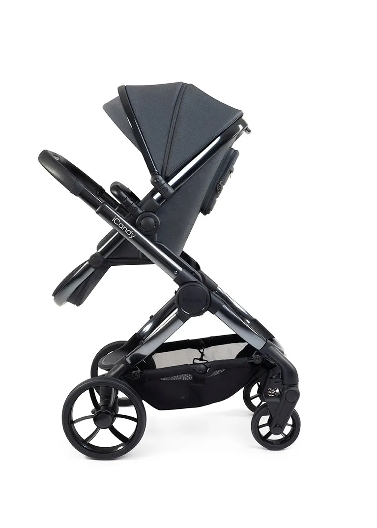 iCandy Peach 7 Complete Bundle with Cloud T Car Seat & T Base - Dark Grey In Store Only