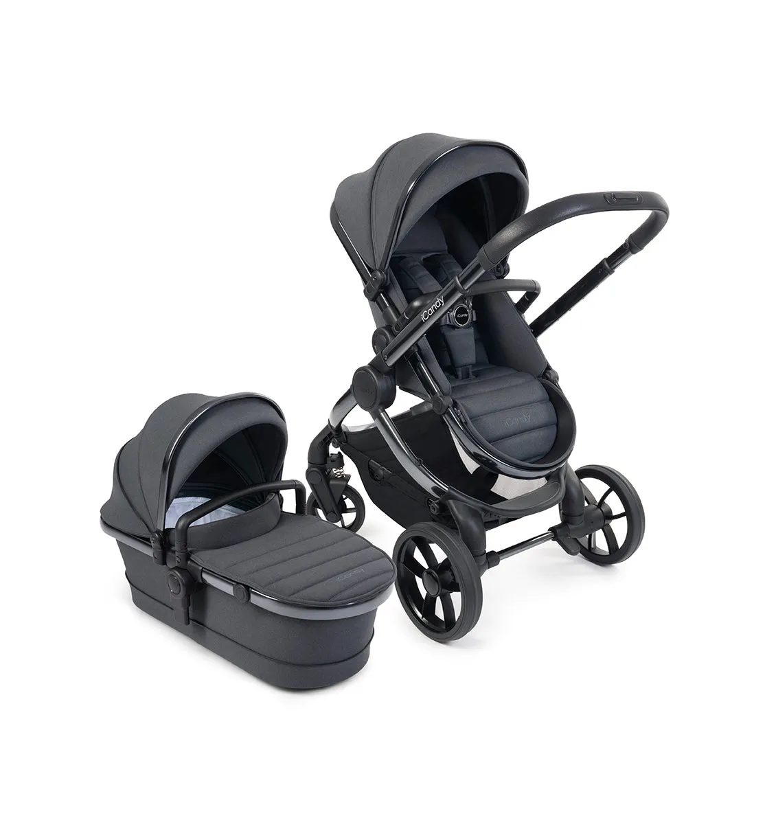 iCandy Peach 7 Complete Bundle with Cloud T Car Seat & T Base - Dark Grey In Store Only