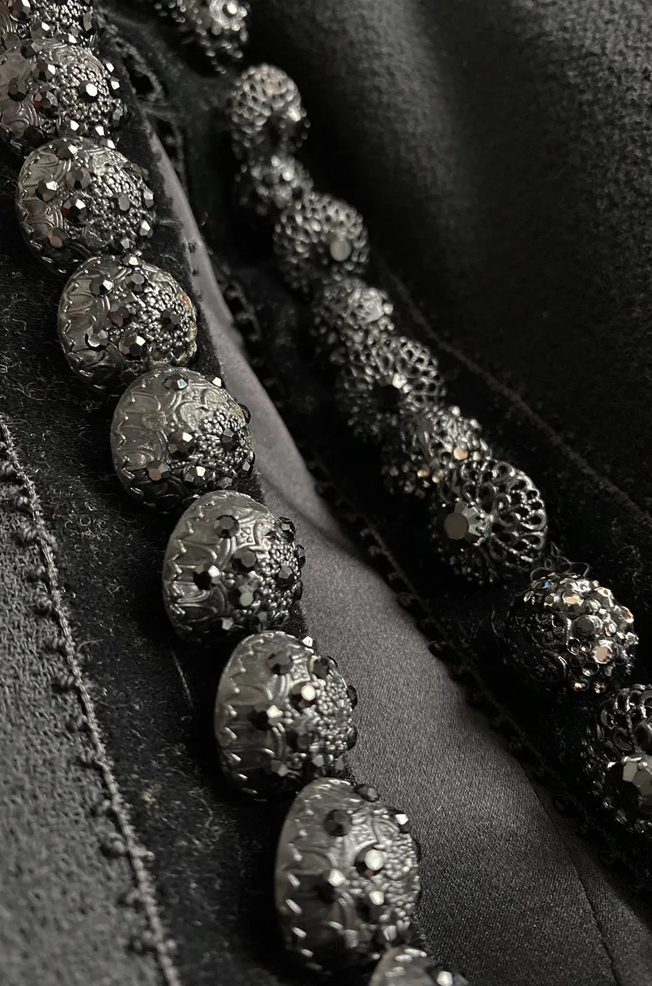 Immaculate 1990s Christian Lacroix Haute Couture Tailored Jacket w Extravagant Buttons