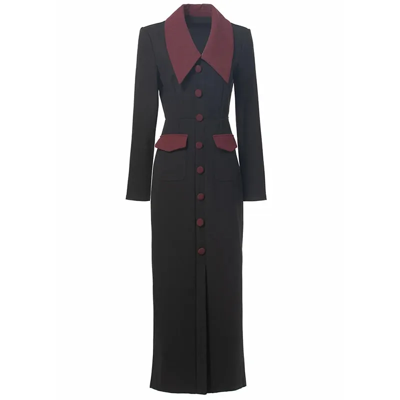 Itzel Contrast Colors Pencil Dress
