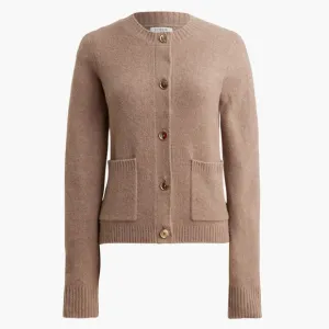 J. Crew Button Down Cardigan Sweater Extra Soft Yarn in Beige