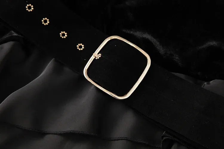 Jasmine Black O-Neck  Vintage Party  Dress