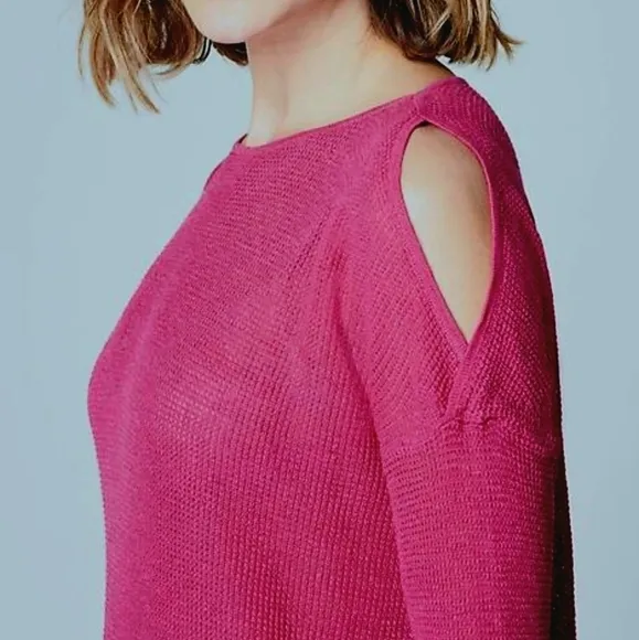 J•Jill Textured Open Shoulder Sweater